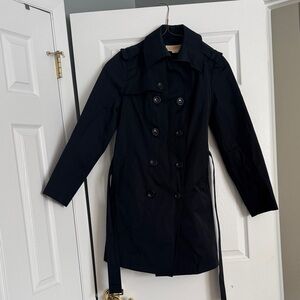 MICHAEL Michael Kors Black Belted Trench Coat